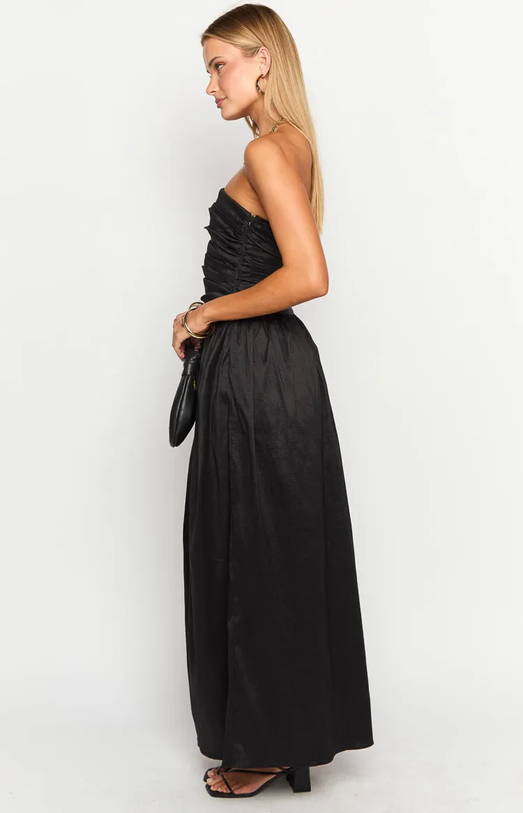 Dayton Black Strapless Maxi Dress sold by Beginning Boutique product image thumbnail 4