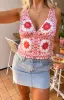 Ivory Petal Red Tile Print Top sold by Beginning Boutique