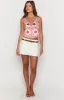 Ivory Petal Red Tile Print Top sold by Beginning Boutique