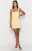 Akira Yellow Tie Mini Dress sold by Beginning Boutique