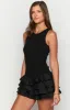 Oh My Black Playsuit sold by Beginning Boutique