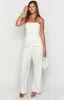 Dien White Strapless Button Up Top sold by Beginning Boutique