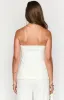 Dien White Strapless Button Up Top sold by Beginning Boutique