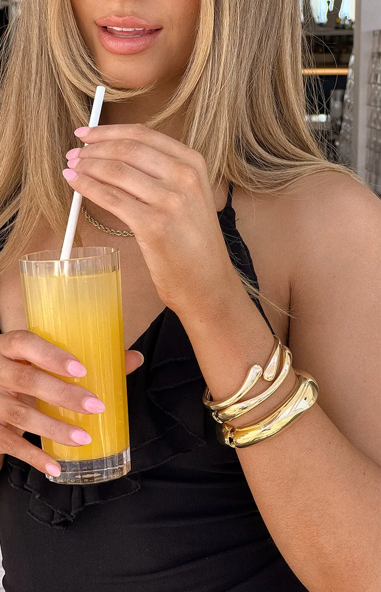 Juno Gold Cuff Bracelet sold by Beginning Boutique product image thumbnail 5