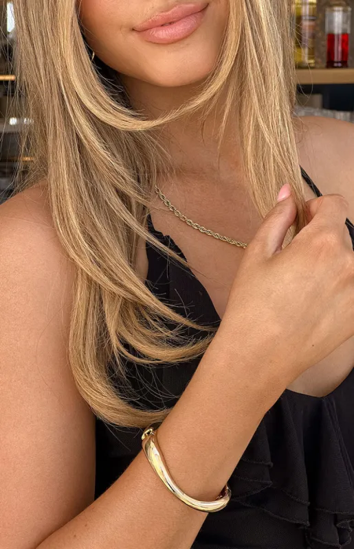 Suri Gold Cuff Bracelet sold by Beginning Boutique