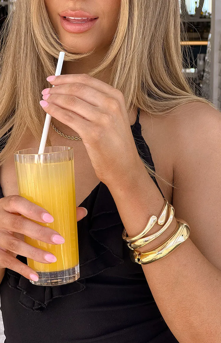 Suri Gold Cuff Bracelet sold by Beginning Boutique product image thumbnail 4