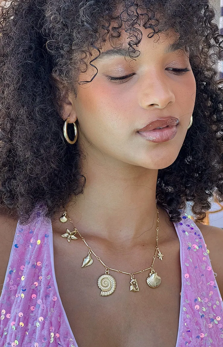 Myra Gold Pendant Necklace sold by Beginning Boutique product image thumbnail 4