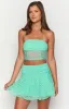 Stay Teal Lace Mini Skirt sold by Beginning Boutique