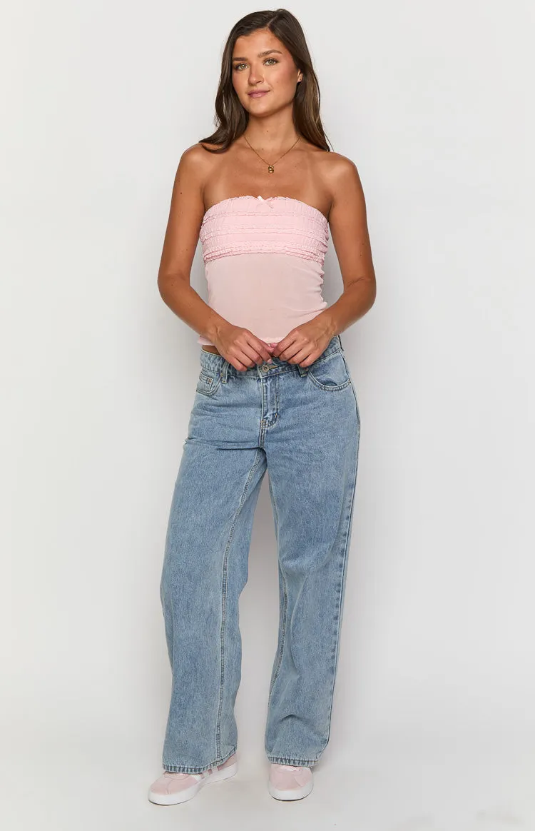 Aubrielle Pink Ruffle Top sold by Beginning Boutique product image thumbnail 3