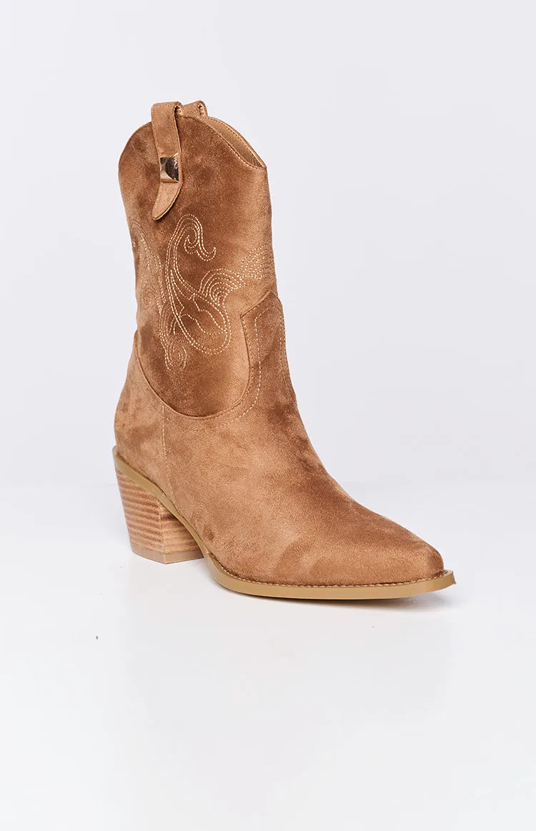 Billini Darla Tan Cowboy Boots sold by Beginning Boutique product image thumbnail 3