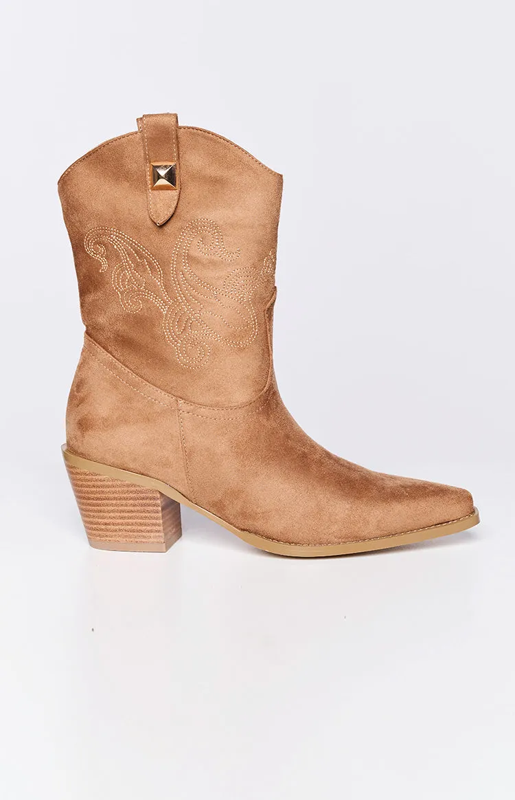 Billini Darla Tan Cowboy Boots sold by Beginning Boutique product image thumbnail 2