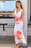 Beck White Floral Print Maxi Dress sold by Beginning Boutique