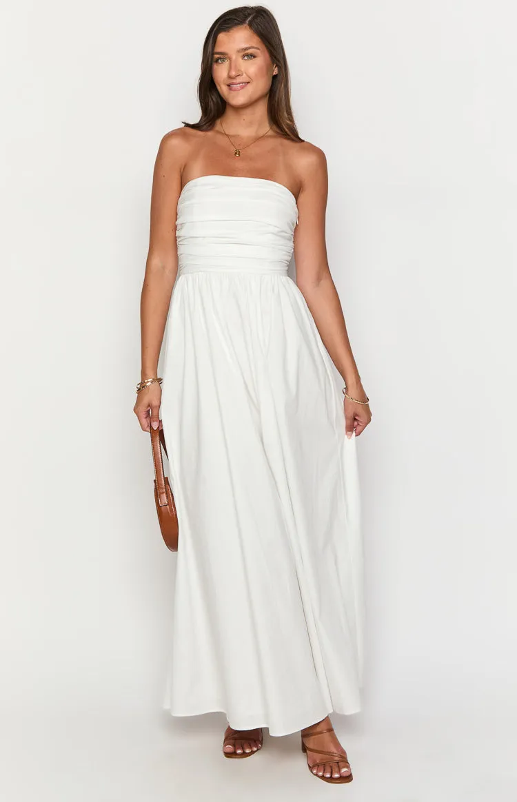 Josianne White Strapless Maxi Dress sold by Beginning Boutique product image thumbnail 4