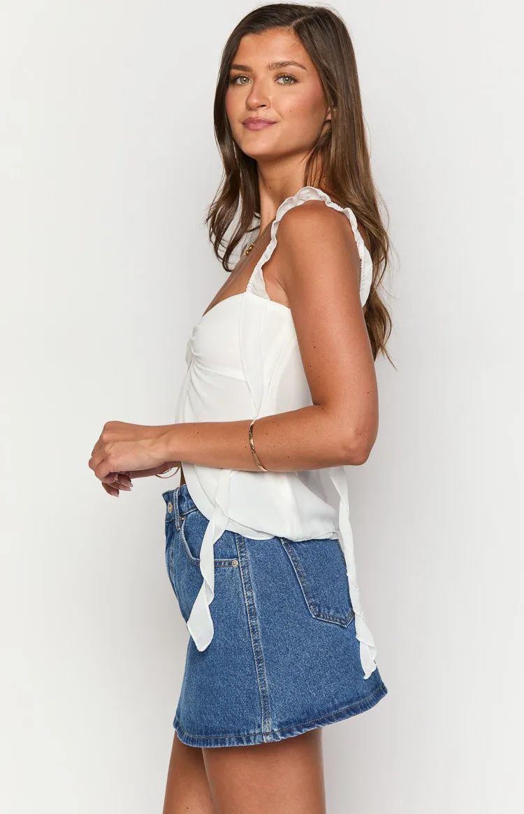 Raquelle Mid Wash Denim Mini Skirt sold by Beginning Boutique product image thumbnail 4