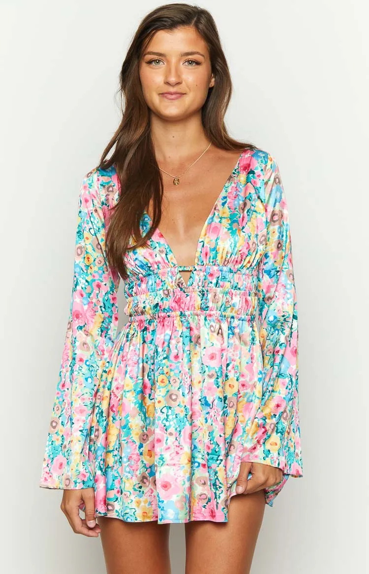 Genovia Floral Long Sleeve Mini Dress sold by Beginning Boutique product image thumbnail 2