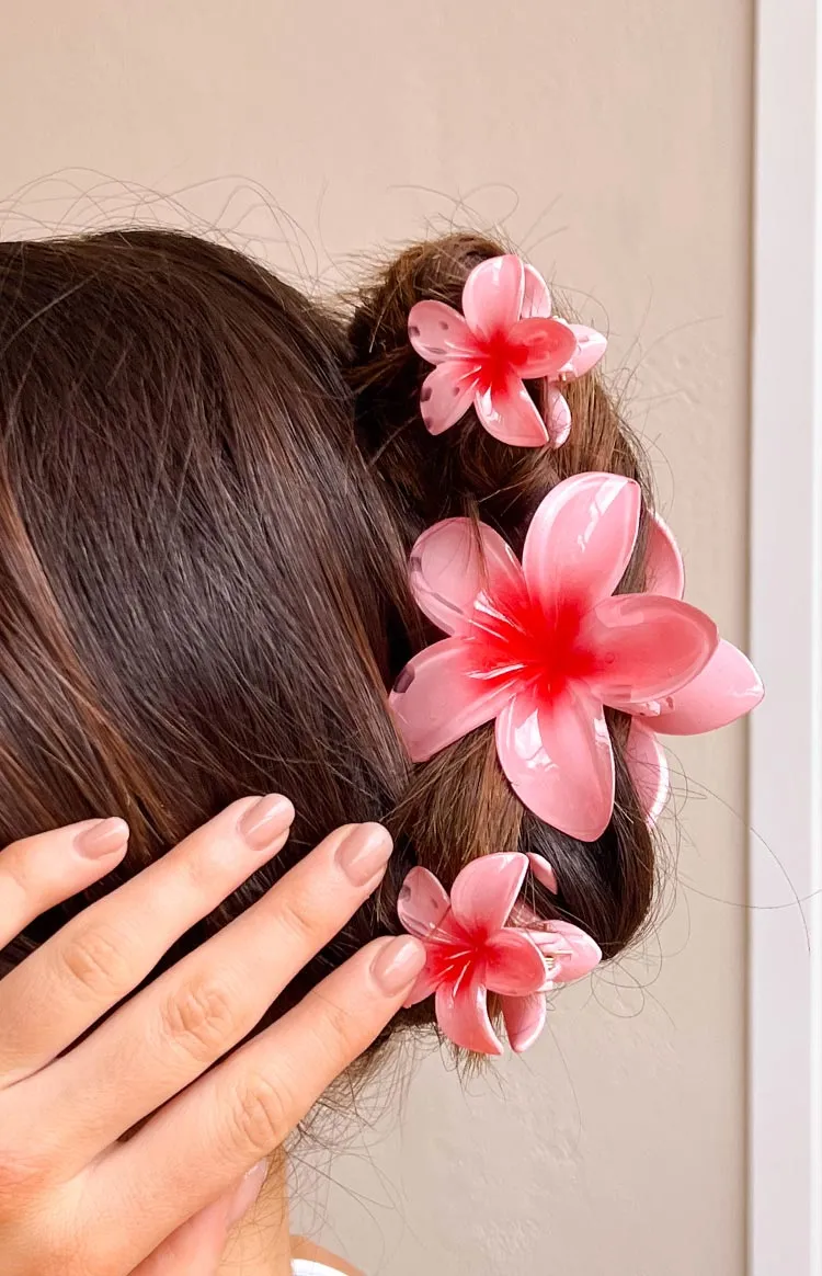 Jaide Pink Flower Clip 3 Pack sold by Beginning Boutique