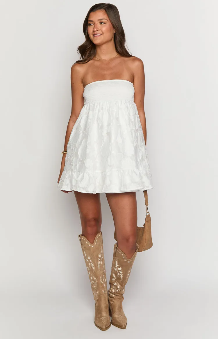 Wiley White Strapless Mini Dress sold by Beginning Boutique product image thumbnail 3