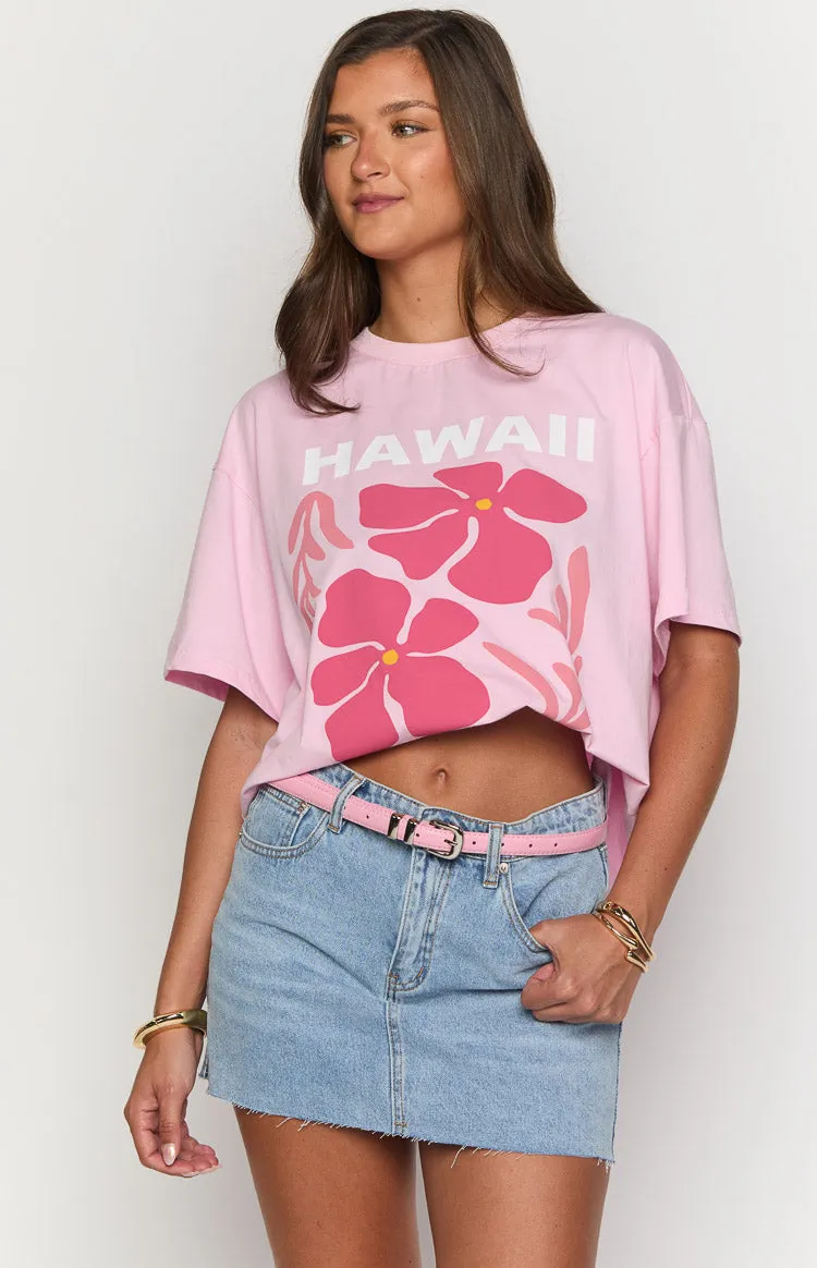 Hawaii Pink Tee sold by Beginning Boutique product image thumbnail 5