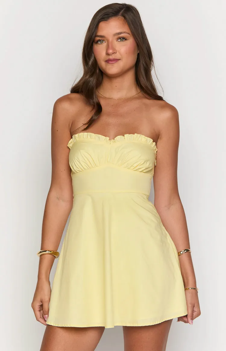 Summer Yellow Mini Dress sold by Beginning Boutique product image thumbnail 2