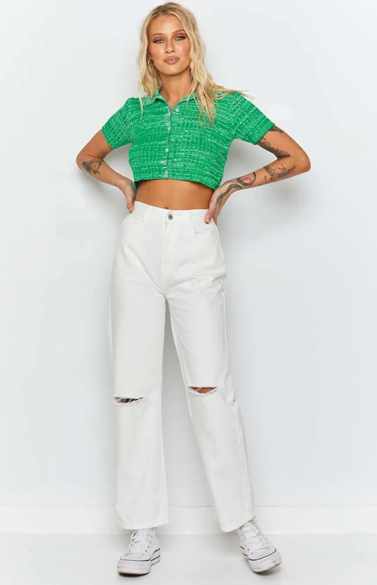 Beth Knit Polo Green sold by Beginning Boutique product image thumbnail 5