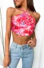 Gina Pink Floral Halter Top sold by Beginning Boutique
