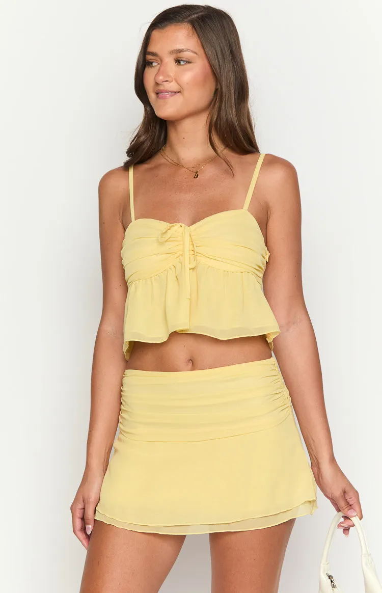 Zyra Yellow Mini Skirt sold by Beginning Boutique product image thumbnail 2