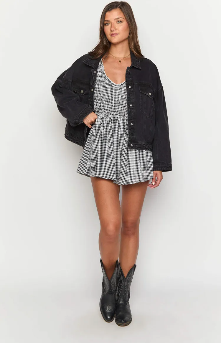 Hugo Black Oversized Denim Jacket sold by Beginning Boutique product image thumbnail 3