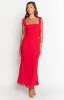 Viona Red Maxi Dress sold by Beginning Boutique