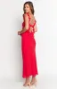 Viona Red Maxi Dress sold by Beginning Boutique