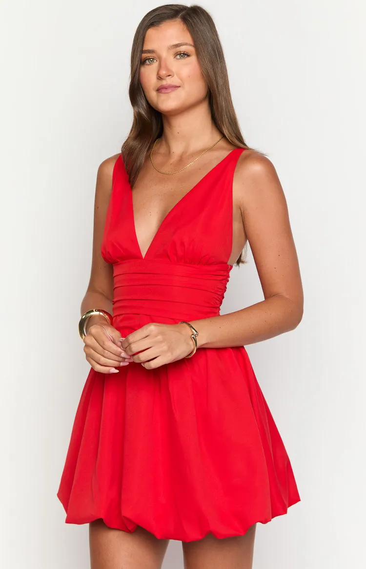 Hedley Red Mini Dress sold by Beginning Boutique product image thumbnail 4