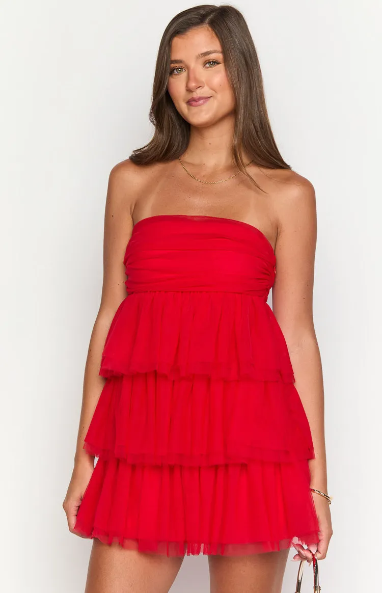 Birthday Girl Red Mini Party Dress sold by Beginning Boutique product image thumbnail 2