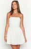 Andy White Strapless Mini Dress sold by Beginning Boutique