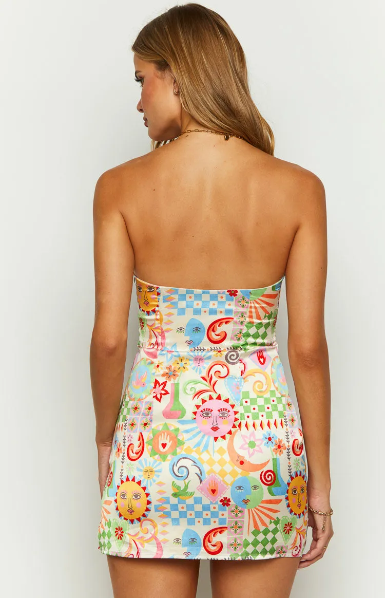 Lauren Summer Print Strapless Mini Dress sold by Beginning Boutique product image thumbnail 5