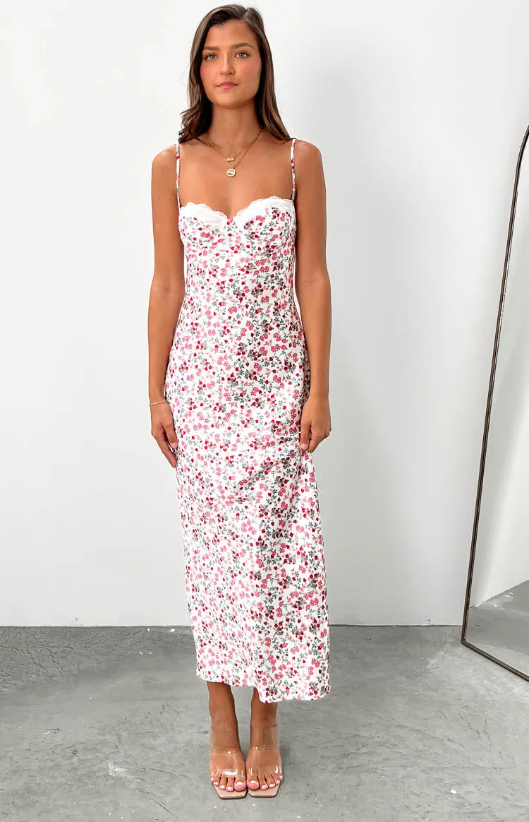 Scarlette White Floral Maxi Dress sold by Beginning Boutique product image thumbnail 3