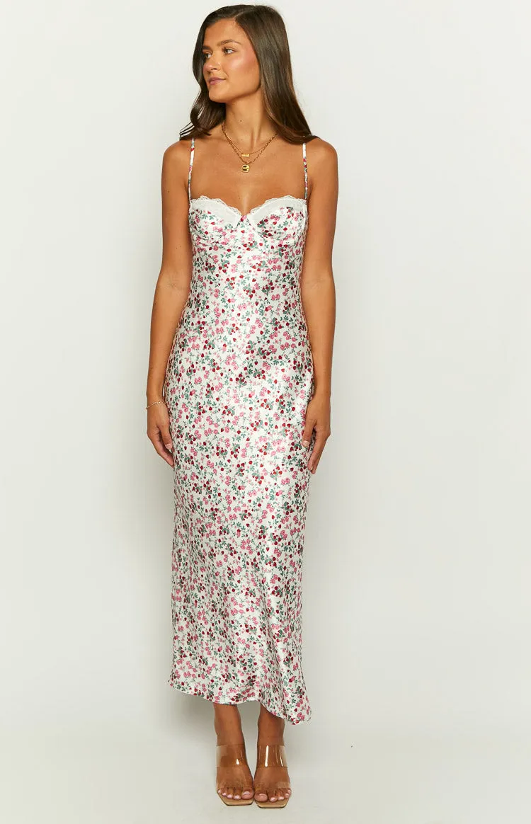 Scarlette White Floral Maxi Dress sold by Beginning Boutique product image thumbnail 5