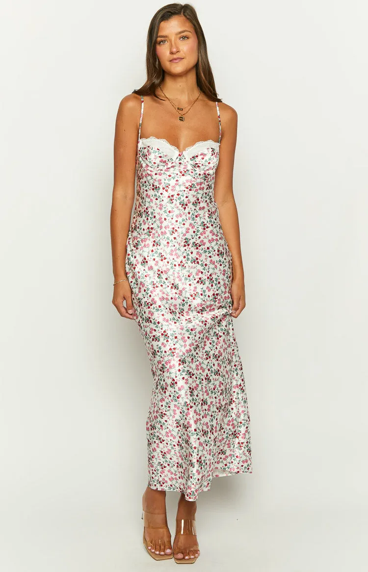 Scarlette White Floral Maxi Dress sold by Beginning Boutique product image thumbnail 4