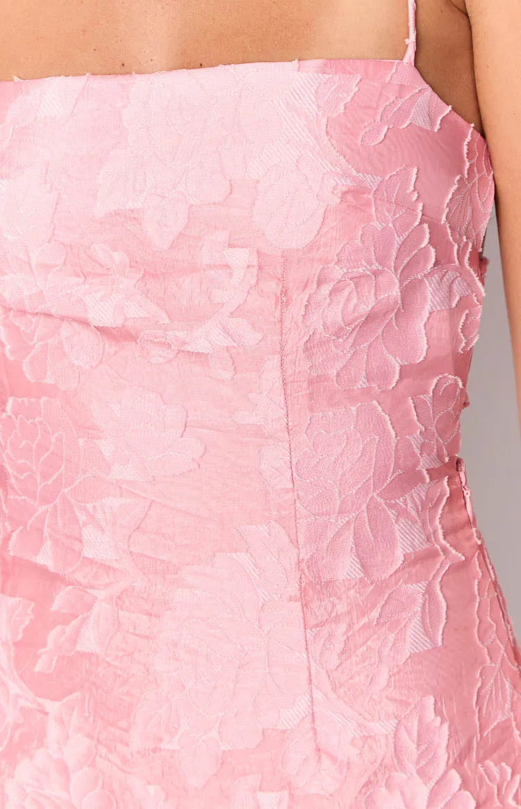 Tracye Pink Floral Mini Dress sold by Beginning Boutique product image thumbnail 5