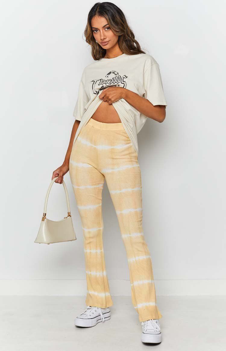 Laroi Tye Dye Flare Pants Yellow sold by Beginning Boutique product image thumbnail 6