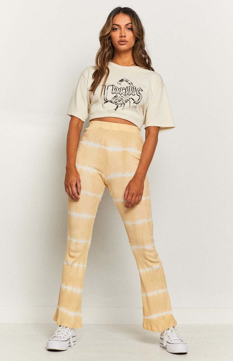 Laroi Tye Dye Flare Pants Yellow sold by Beginning Boutique product image thumbnail 4