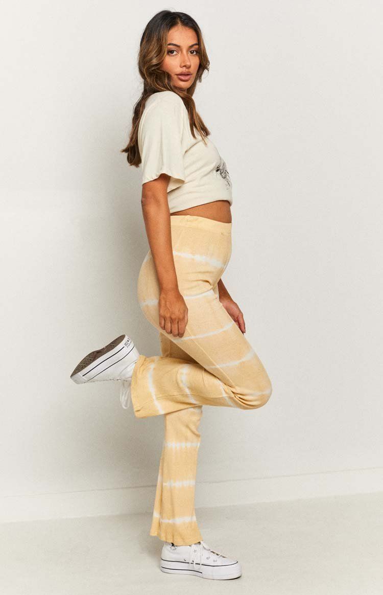 Laroi Tye Dye Flare Pants Yellow sold by Beginning Boutique product image thumbnail 2