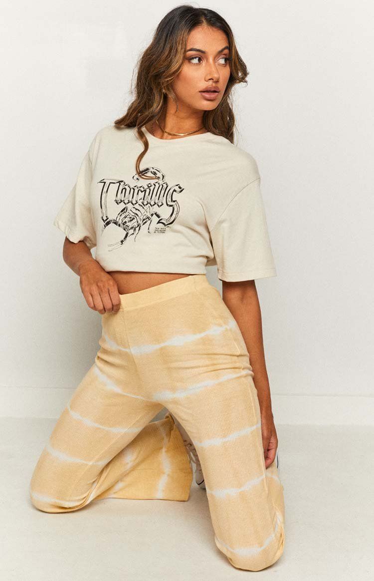 Laroi Tye Dye Flare Pants Yellow sold by Beginning Boutique product image thumbnail 3