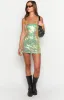 Radiant Green Sparkle Mini Dress sold by Beginning Boutique