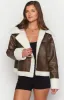 Myki Brown Sherpa Jacket sold by Beginning Boutique