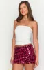 Emiko Pink Sequin Mini Skirt sold by Beginning Boutique