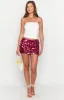 Emiko Pink Sequin Mini Skirt sold by Beginning Boutique