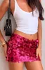 Emiko Pink Sequin Mini Skirt sold by Beginning Boutique