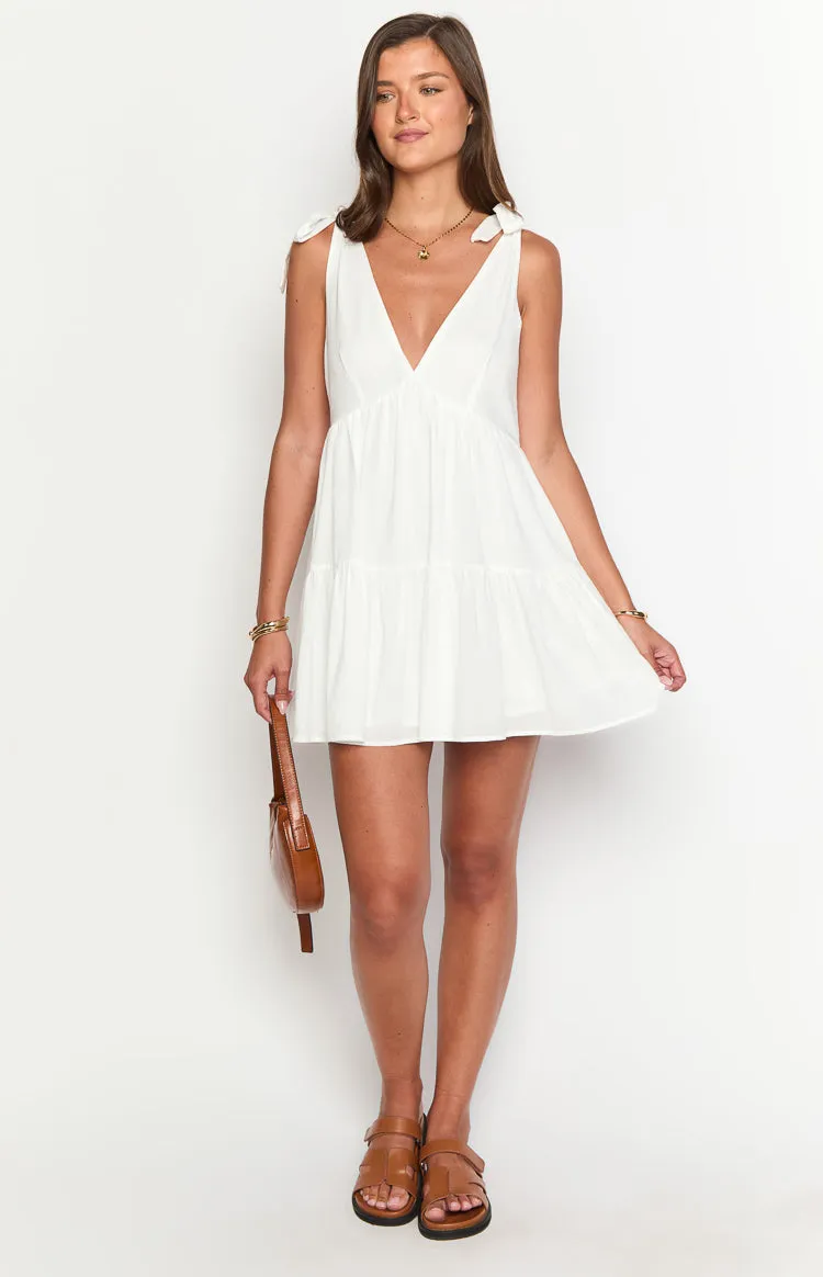 Angel Girl White Mini Dress sold by Beginning Boutique product image thumbnail 3