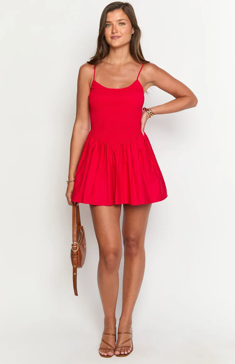 Sharmane Red Mini Dress sold by Beginning Boutique product image thumbnail 3
