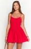 Sharmane Red Mini Dress sold by Beginning Boutique