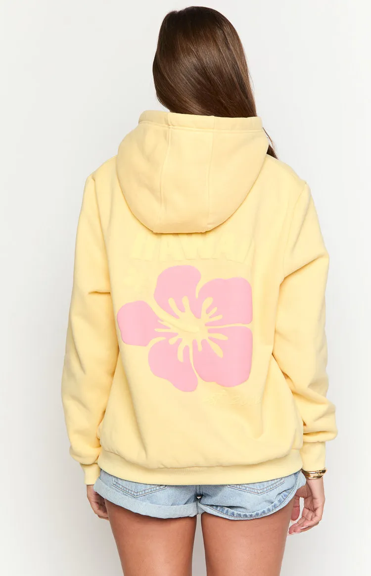Beginning Yellow Hibiscus Hoodie sold by Beginning Boutique product image thumbnail 5